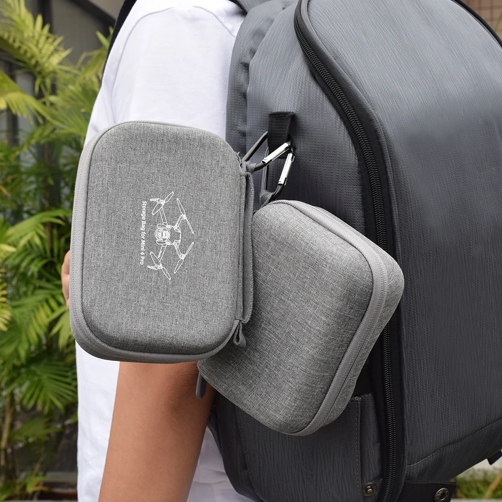 Carrying Bag for DJI Mini 4 Pro Storage Case Handle Cover RC-2/N2 Remote Controller Box Drone Accessories Travel Carabiner