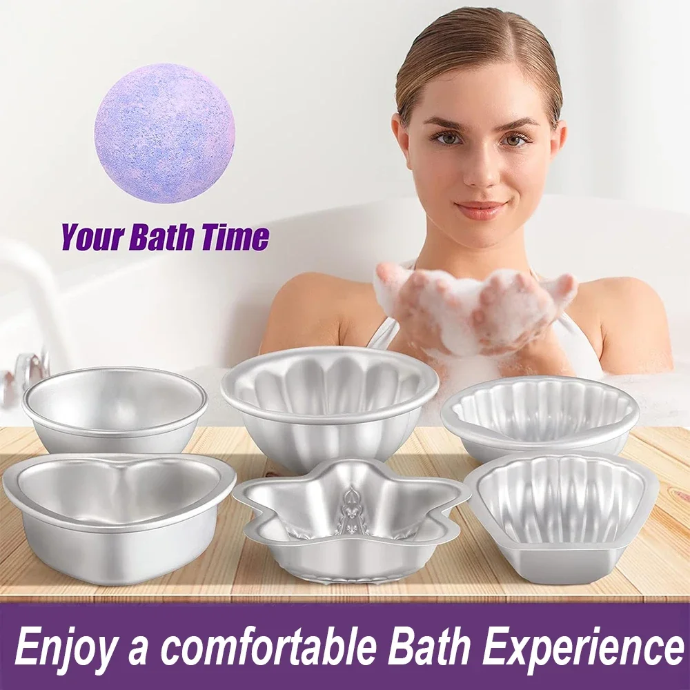 Soap Molds Bath Bomb Mold 4PCS/Set Bath Bomb Molds Aluminum Alloy Ball Sphere Soaps Candle Cake Baking Mold for Craft DIY Handicrafts Making Supplies