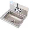 Commercial Stainless  Faucet, Wall Mount Kitchen Sink for Restaurant Bar RV Bathroom Laundry Room (17 x 15 Inches) 1