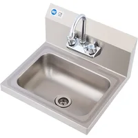 Commercial Stainless  Faucet, Wall Mount Kitchen Sink for Restaurant Bar RV Bathroom Laundry Room (17 x 15 Inches) 1