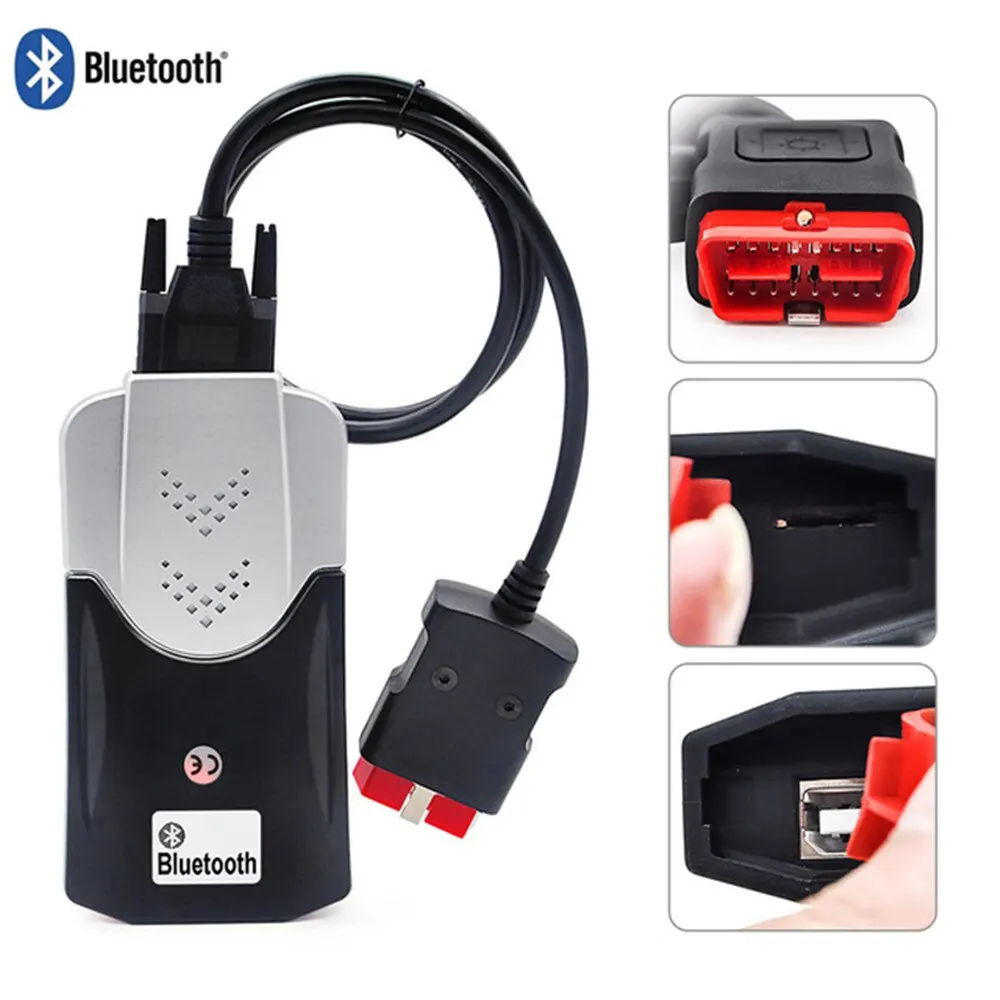 Autocom CDP Professional Car Bluetooth Diagnostic Cables Aluminum Alloy  OBD2 Diagnostic Tool Delphi DS150E (Red)