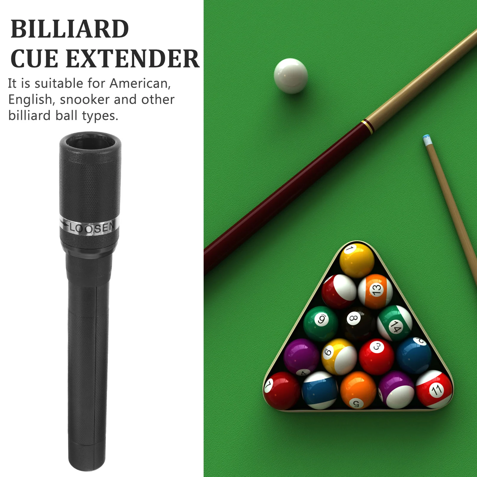 Pool Stick Extension Golfs Extender Portable Rod Shaft Billiard Supplies Snooker Balls Pool Extensions Plastic Golf Club