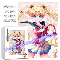 Jigsaw Puzzles Sailor Moon Cartoon Superhero 300/500/1000 Pieces Anime Print 300/500/1000 Pieces Puzzle for Kids Toys Gifts 1