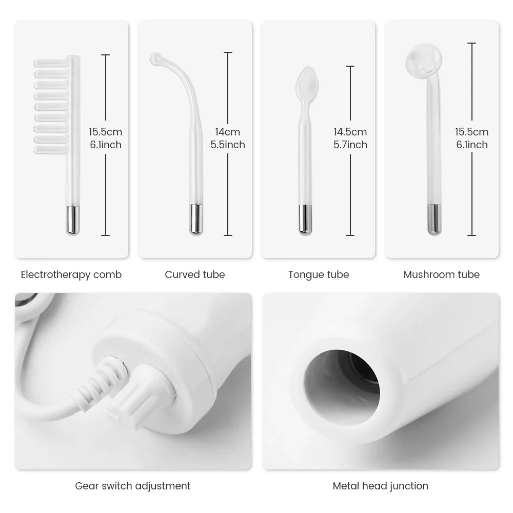 High Frequency Beauty Skin Care Facial Spa Salon acne Cosmetic instrument Massage Relaxation ozone electrotherapy comb face care