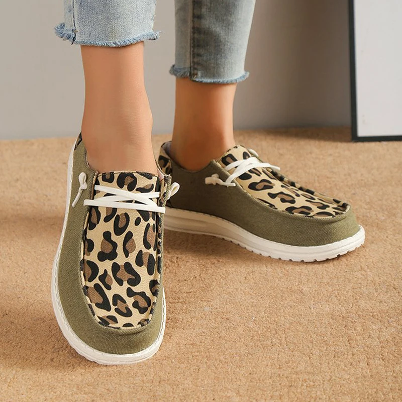 Woman Canvas Slip-on Flat Loafers Summer