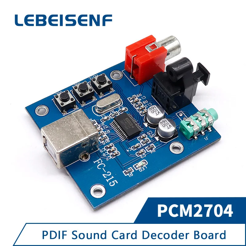 PCM2704 аудио DAC USB к S/PDIF звуковая карта hifi декодер плата 3 5 мм аналоговый