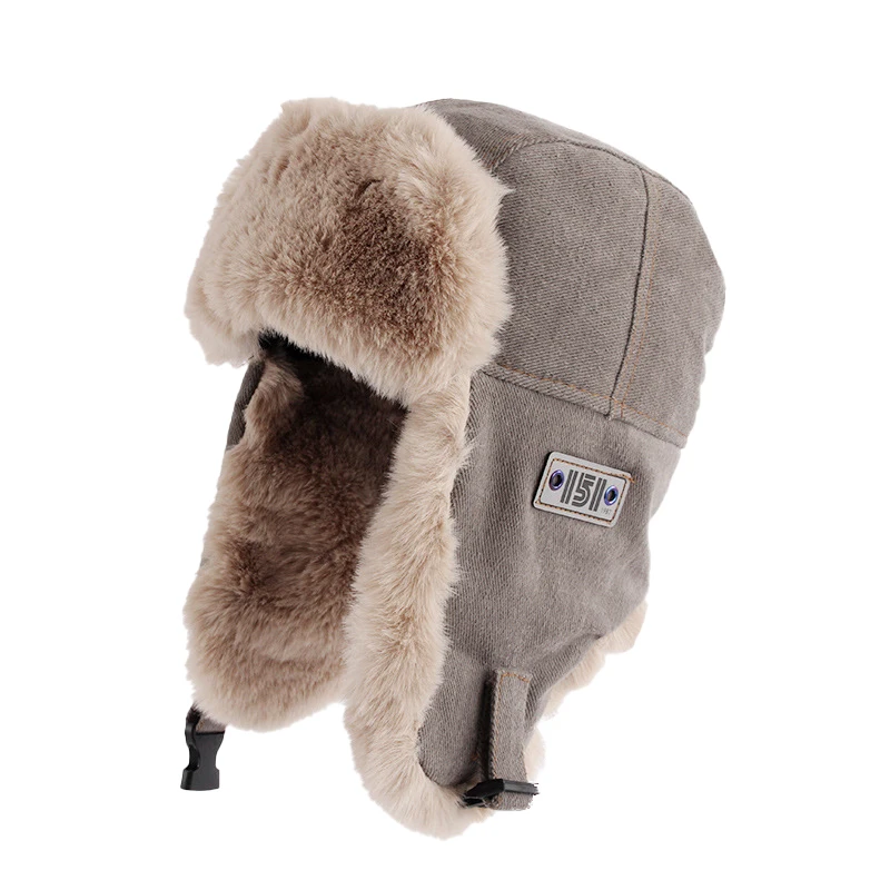 Pilot Winter Hat Outdoor Russian Hat Women's Fashion 방한모자 Labeling Pilot Men's шапка ушанка Warm Bomber Trapper Ushanka