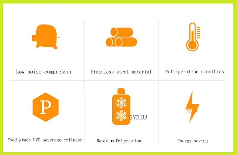 Description Picture 5 of item1/2/3/4 Tanks Commercial Ice-Cool Juice Smoothie Slush Maker Frozen Beverage Cold Drink Dispenser Vending Machine For Home