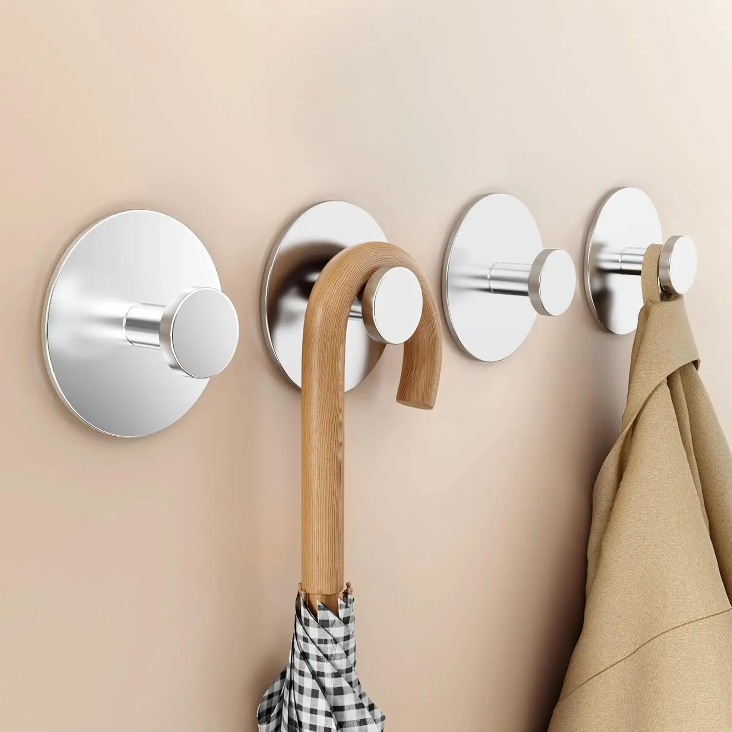 Extra Sticky Stainless Steel Towel Hooks Image 15