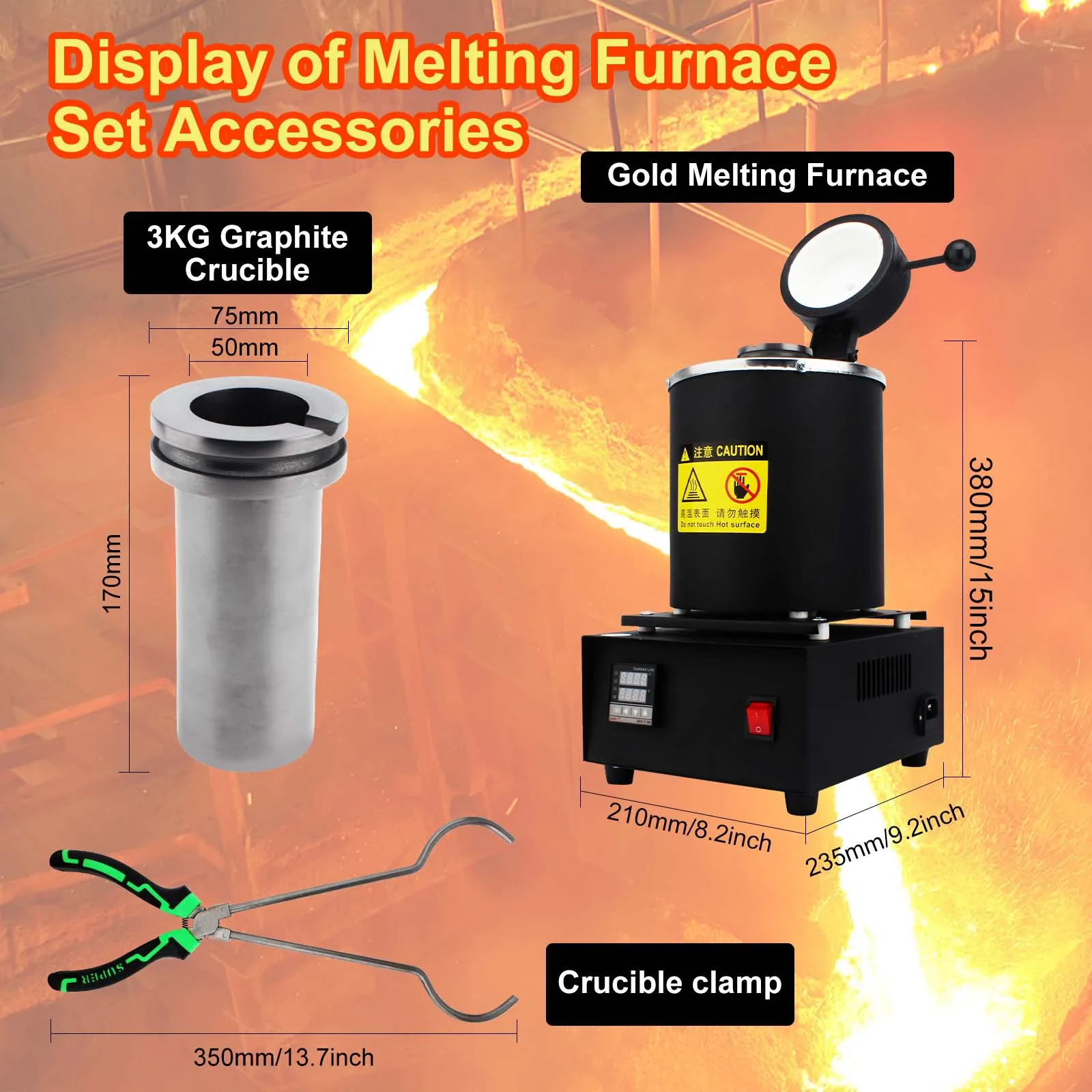 VEVOR Propane Melting Furnace 2/4/5/6/10 KG Metal Foundry Furnace