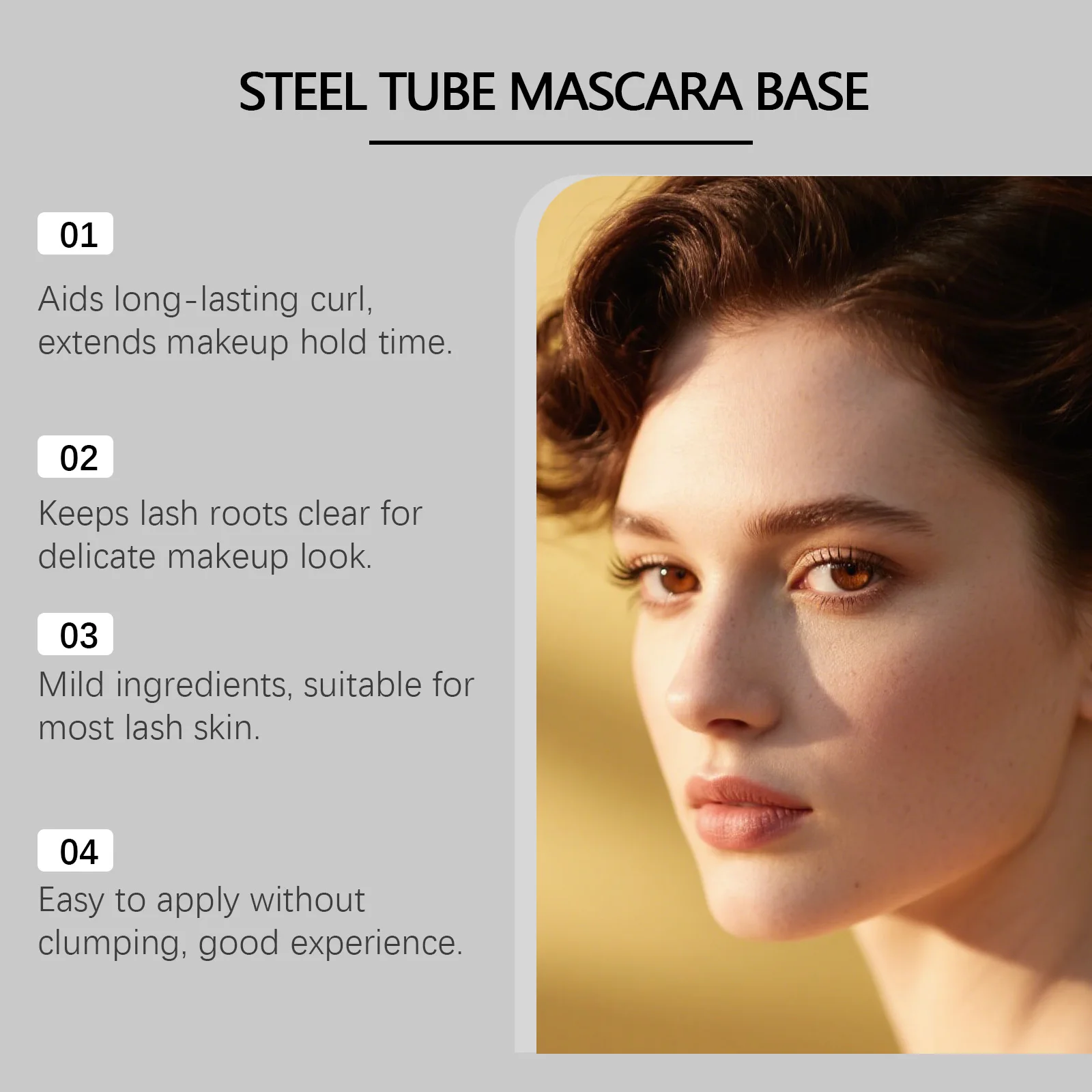 Lash Curling & Setting Primer - Lightweight, Easy-to-Apply Smudge-Proof Base For Natural Gorgeous Daily Eye Makeup_voghion.com