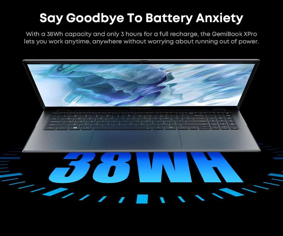 S7bca15eebc0d4ee3ae4579f36f5c5384M CHUWI GemiBook Plus Laptop 15.6'' FHD, 256GB SSD 8GB RAM,Intel Alder Lake N100 (Up to 3.4GHz) Windows 11 Laptops 38WH HDMI WiFi6