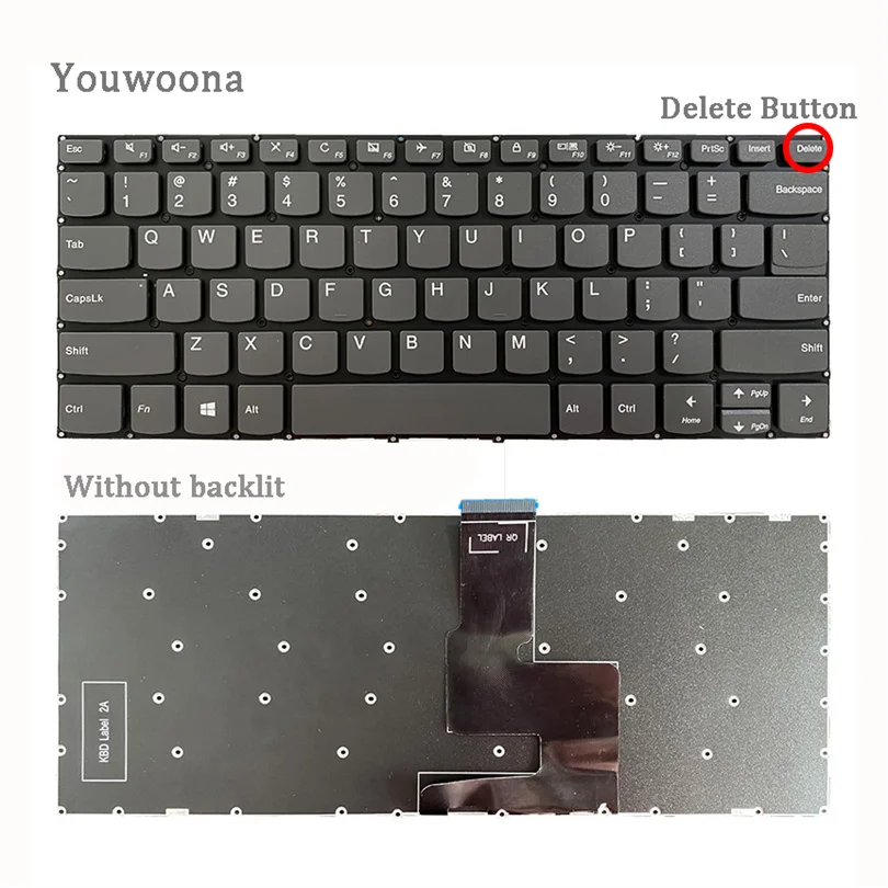 Teclado do Laptop Original para Lenovo V14-iwl V14-iil V14-ikb V14-ada V14-are E4150 Novo - Imagem 4