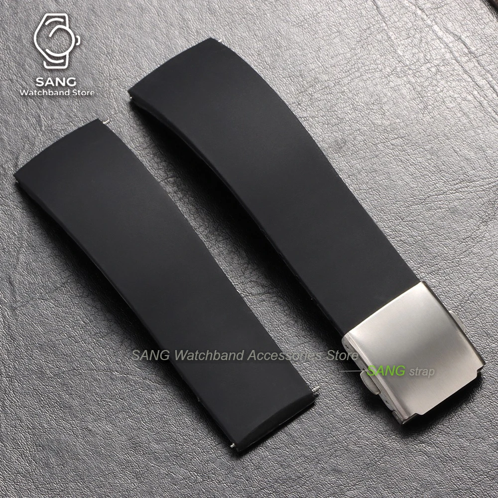 Soft Silicone Quick Release Watch Strap with Deployment Buckle