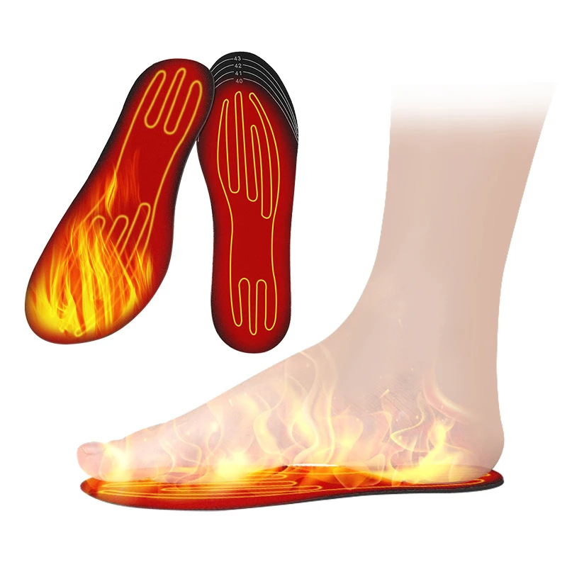 

1pair WinterOutdoor Sports Heating Insole Winter Warm USB Heated Shoe Insoles Electric Foot Warming Pad Feet Warmer Sock Pad Mat