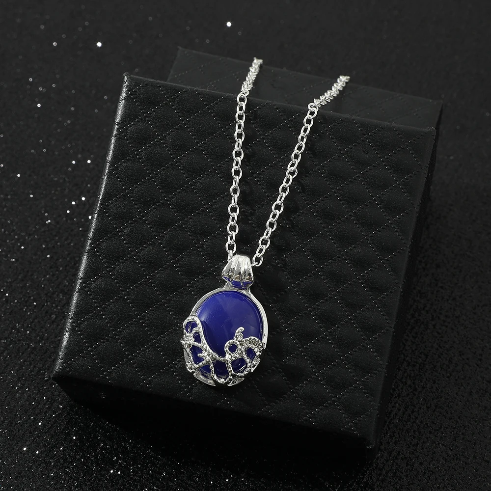 Popular Movie Fashion Necklace Elena Gilbert Vervain Romantic Crystal Pendant Necklace For Women Charm Jewelry Gifts - 5