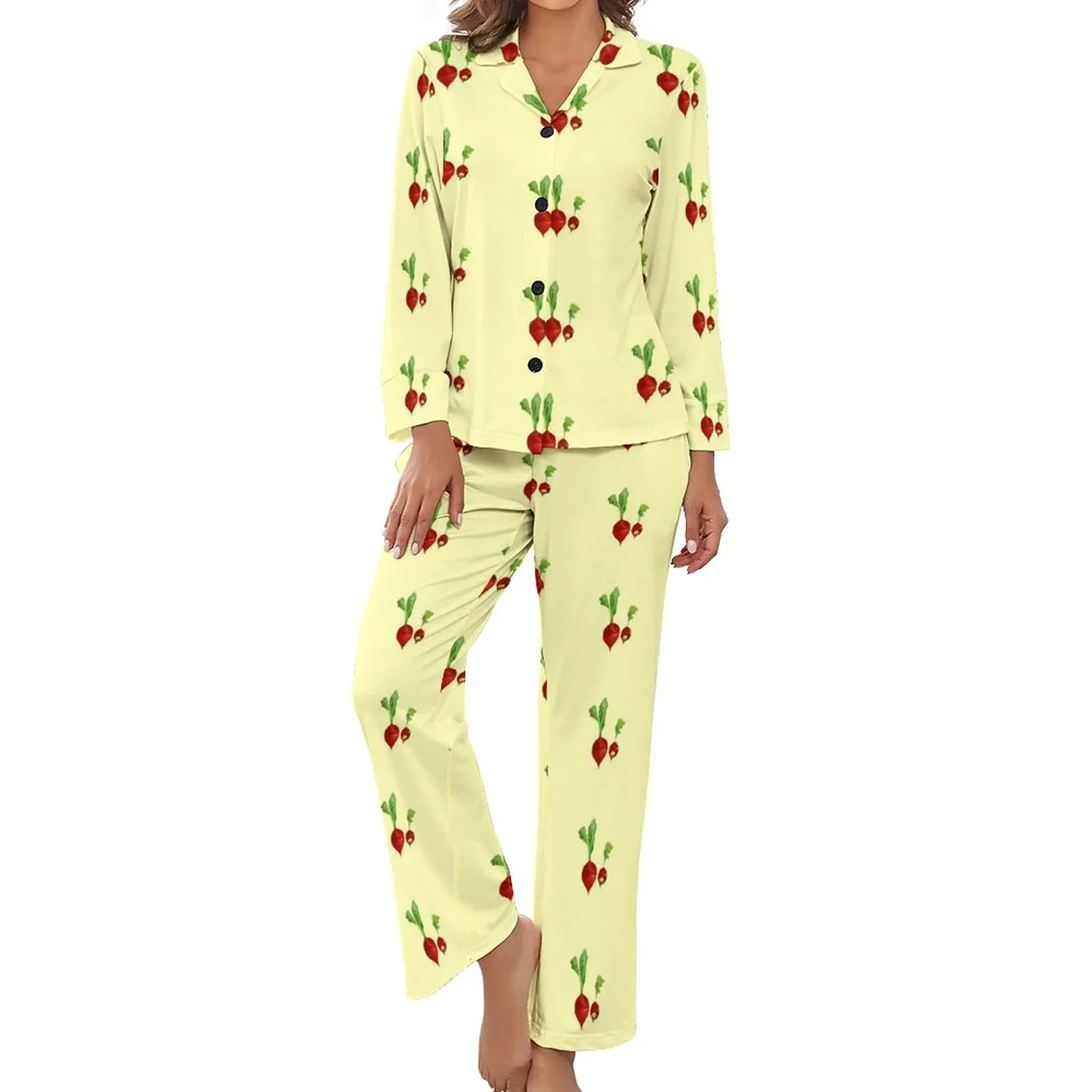 

Пижама для мамы и ребенка с изображением мормышек, с длинным рукавом