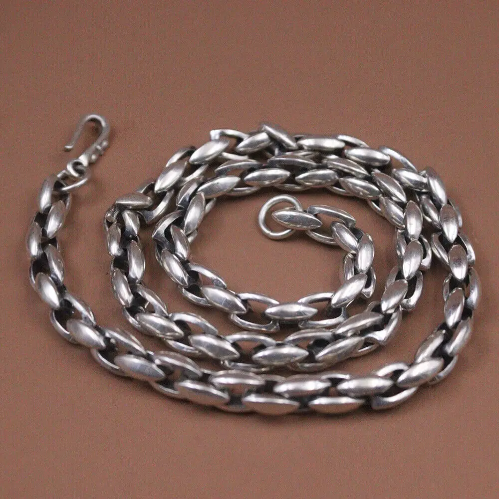 

Real 925 Sterling Silver Necklace 7mm Unique Cable Link Chain 20inch