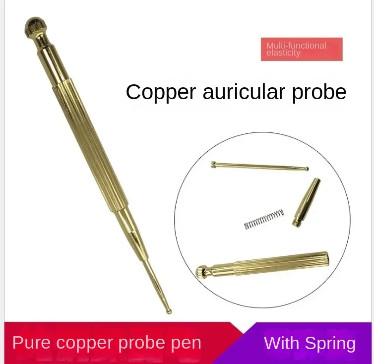 Description Picture 2 of itemPen Double Headed Spring Ear Care Tool Point Probe Facial Reflexology Massage Tool Retractable Acupuncture Pen Massager for Face