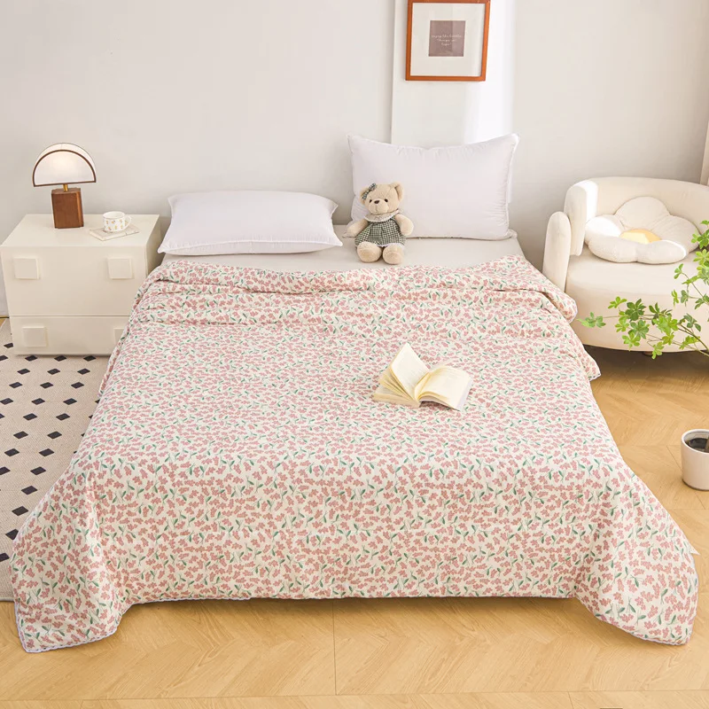 بطانيات صيفية على الطراز الكوري من القطن الخالص مع...