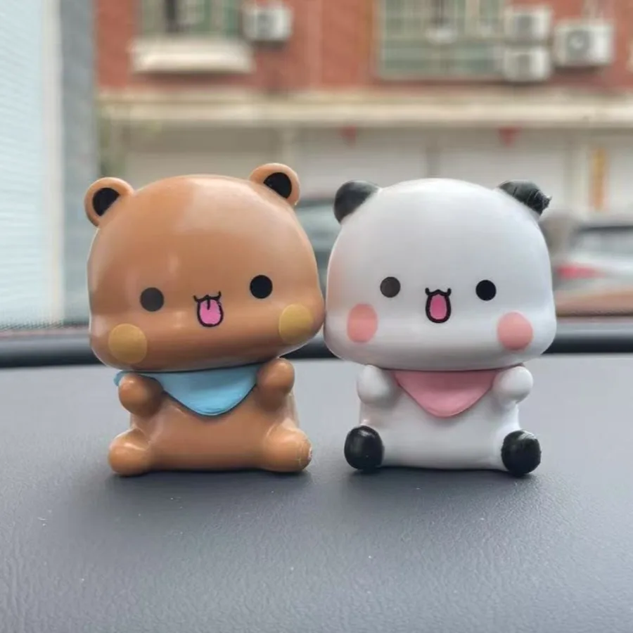 Cute Bubu Dudu Panda Bear Figure Toy Collectible Anime Accessories Kawaii Bear Doll Ornament Home Decor Birthday Christmas Gift