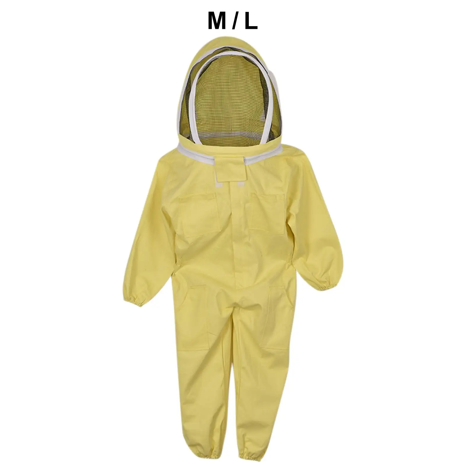 Beekeeping Protective Suit Jumpsuit Full Body Beekeeper Suit Costume Cotton with Ventilated Veil Hood For Child Boys Girls