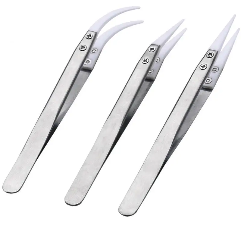 

Heat Resistant Non Conductive Stainless Steel Body Multifunction Hand Tools Kits Ceramic Tweezers Tweezers Stainless Steel