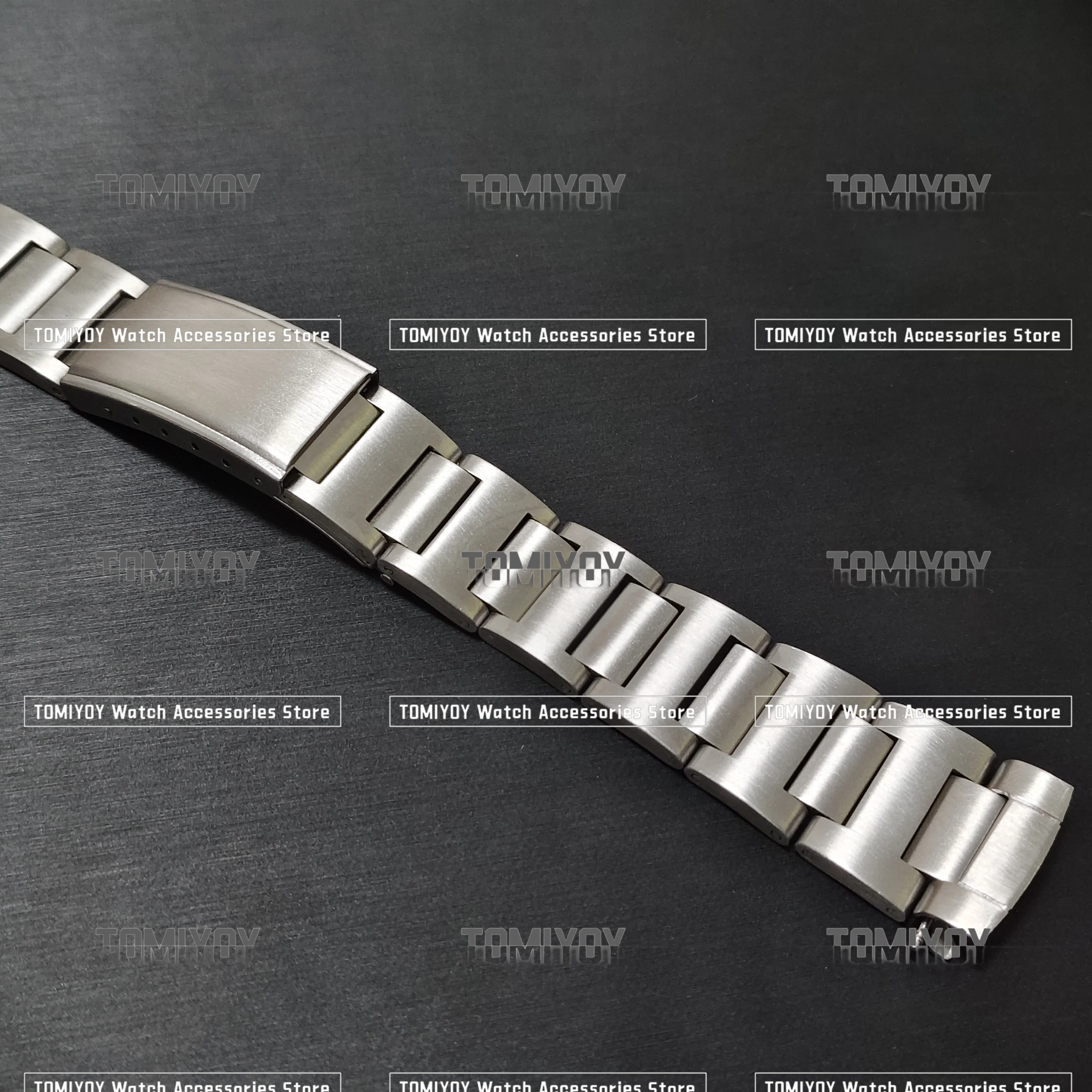 Vintage All Brush Silber Edelstahl Uhrenarmband Armband Silber Passend für Seiko 6139 6138 Uhr – Detail 14