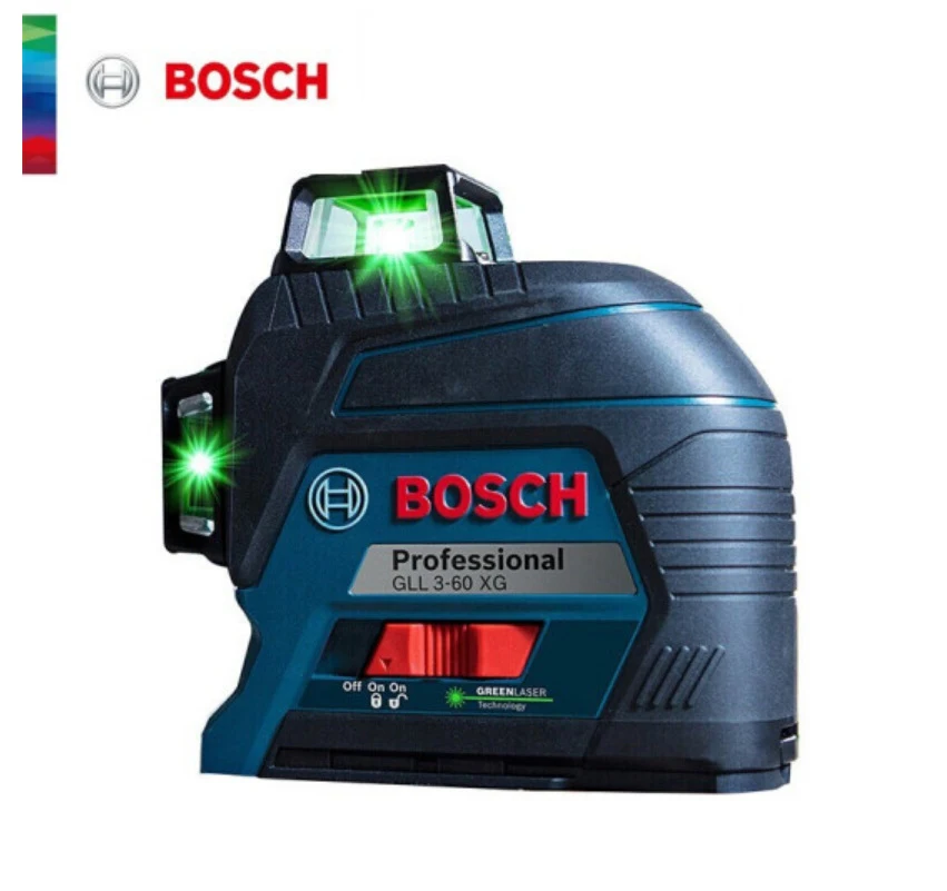 Bosch Gll30G/Gll3-60Xg 3D 3-Planes 12 Line Green Beam Gradienter Telemetri Di Livello Laser Professionale Impermeabile Antipolvere