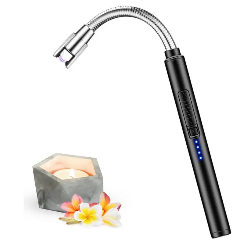 New USB Electric Rechargeable Kitchen Lighter For Stove Windproof LED