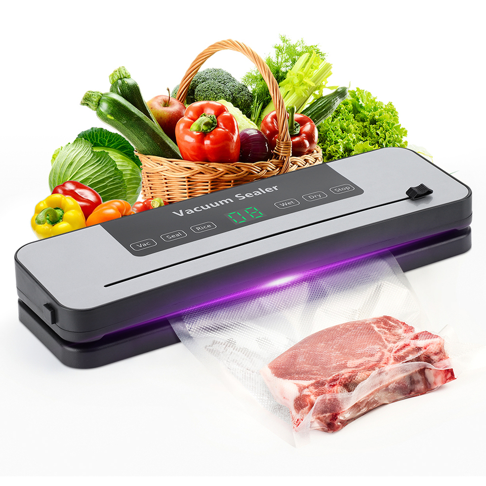Electric Vacuum Sealer Machine Dry/Wet Food Packaging Vacuum Sealing Bags Food Storage Vacuum Packaging Machine For Kitchen Home