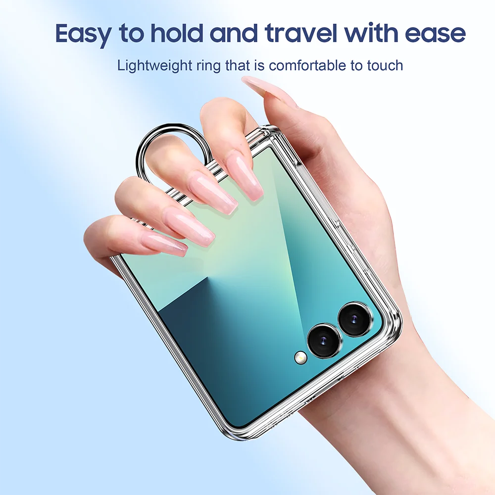 Luxury Slim Wallet Clip Phone Case with Card Slot and Finger Ring – Shockproof Cover