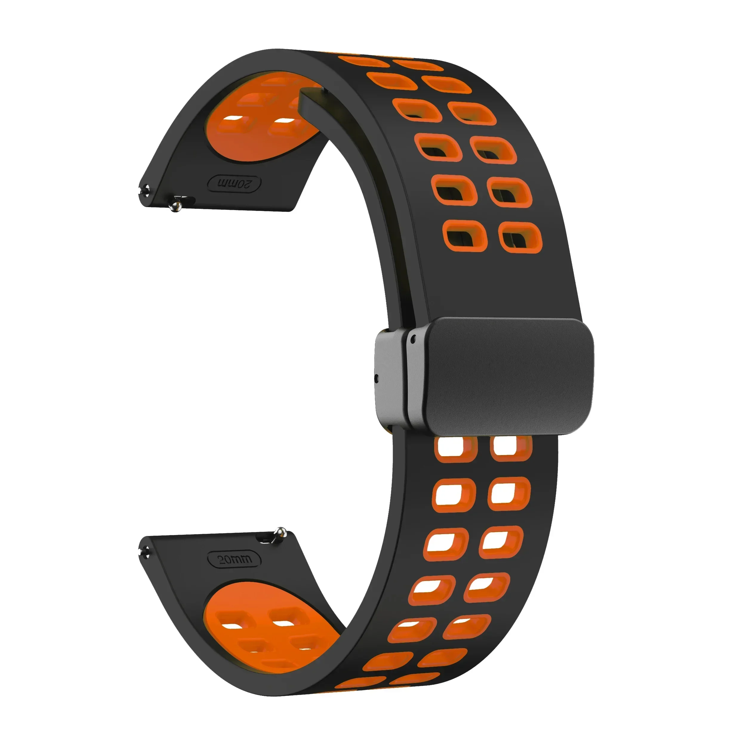 Premium Silicone Magnetic Strap – 20mm/22mm | Universal Fit