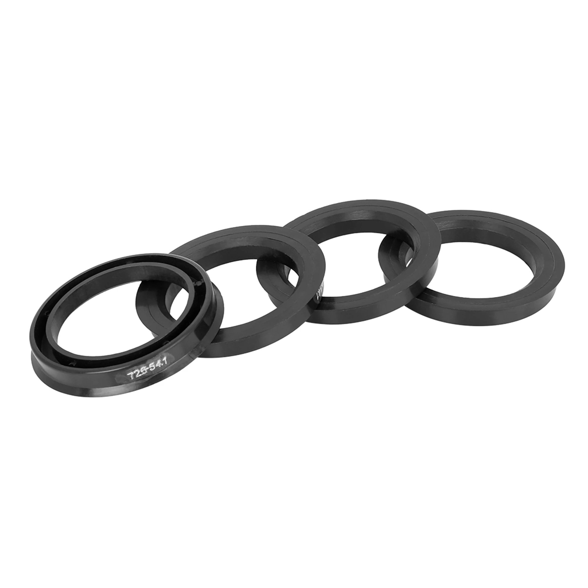 Uxcell 4 Stück Kunststoff 72,6 mm Außendurchmesser bis 54,1 mm Innendurchmesser, Autonabenringe, Radbohrung, Mittelabstandshalter, Nabenringe, Schwarz – Detail 8