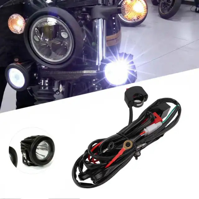 Motorrad Nebelscheinwerfer Drahtschalter Kabelbaum Motorrad Scheinwerfer  Drahtkabel 12v 40A Relais Kit für ATV Auto LED Arbeitsscheinwerfer