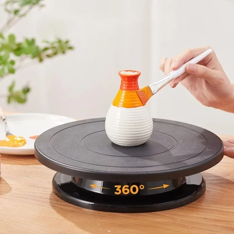 Rotating Turntable Plastic Anti-Skid Base Cake Pottery Decor Accessories DIY Mold Multifunctional Kitchen Cake Shop Baking Tools cake turntable baking supplies cake tools rotating bearing turntable