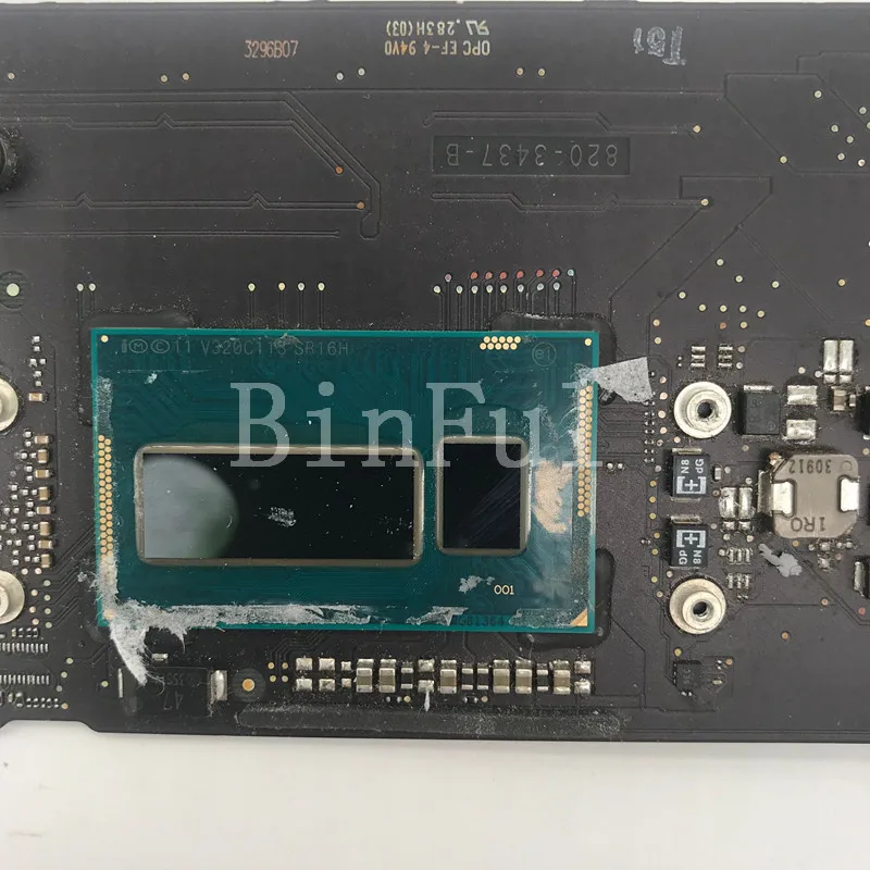 820-3437-B Mainboard For Apple Macbook A1466 Laptop Motherboard With SR16H I7-4650U CPU 8GB 2014 100% Full Tested Working Well