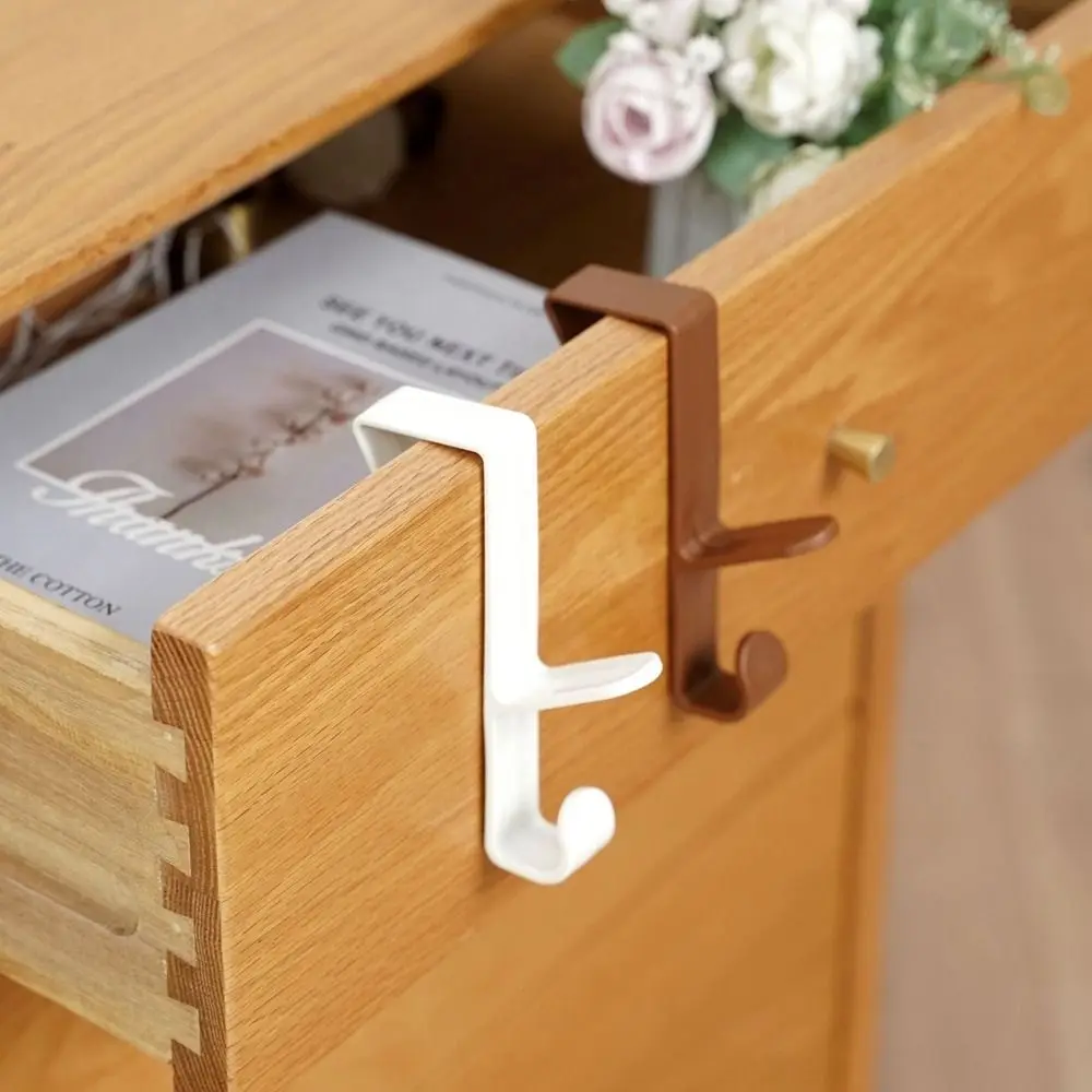 Plastic Cupboard Bags Storage Holder Non Perforated Cabinet Door Hook Space Saving Hanging Doors Storage Racks Multiple Colors