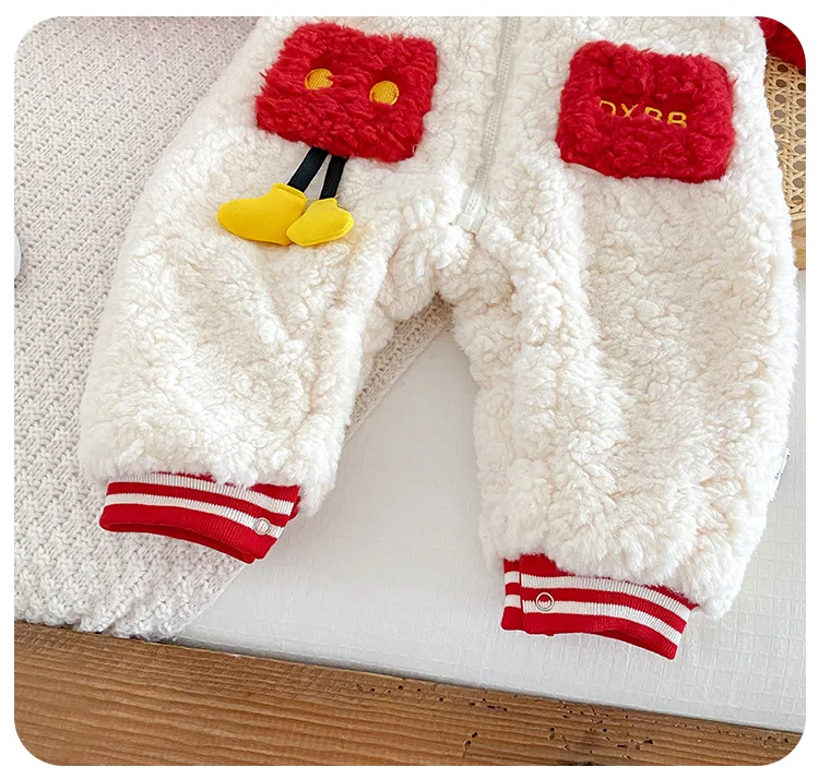 Kleinkind Warmer Body Winter Baby Langarm Overall Mädchen Neujahr Geburtstag Prinzessin Strampler Kleinkind Weihnachten Rote Kleidung – Detail 11