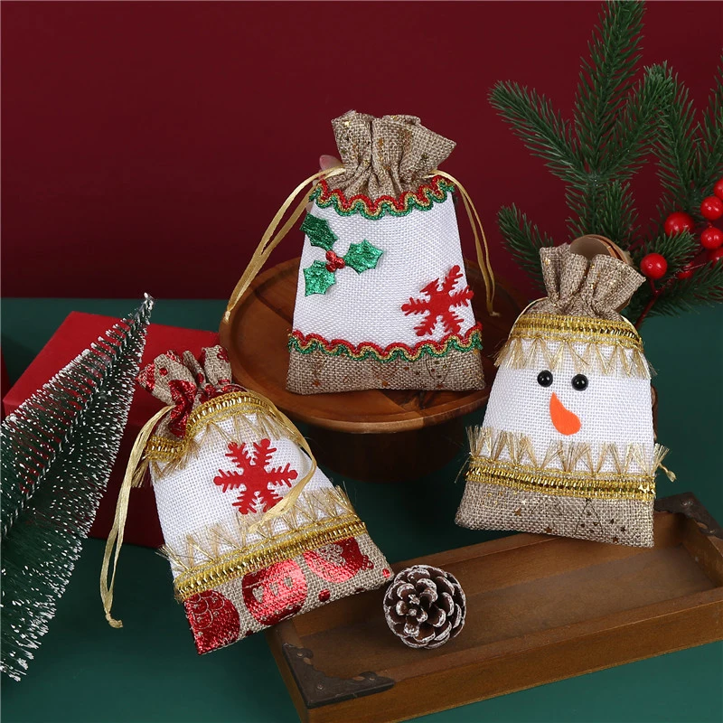 

Christmas Wrapping Packaging Snowman Elk Santa Claus Xmas Tree Holders For Candy Cookies Chocolate Holiday Party Supplies