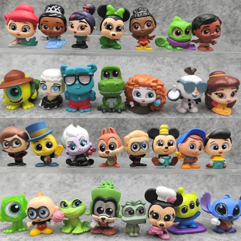 30 Pz/Borsa Doorables Disney Classic Original 3-4Cm Mini Figure No Dupled Styles Glass Eyed Doll Bulk Piccole Figurine All'Ingrosso