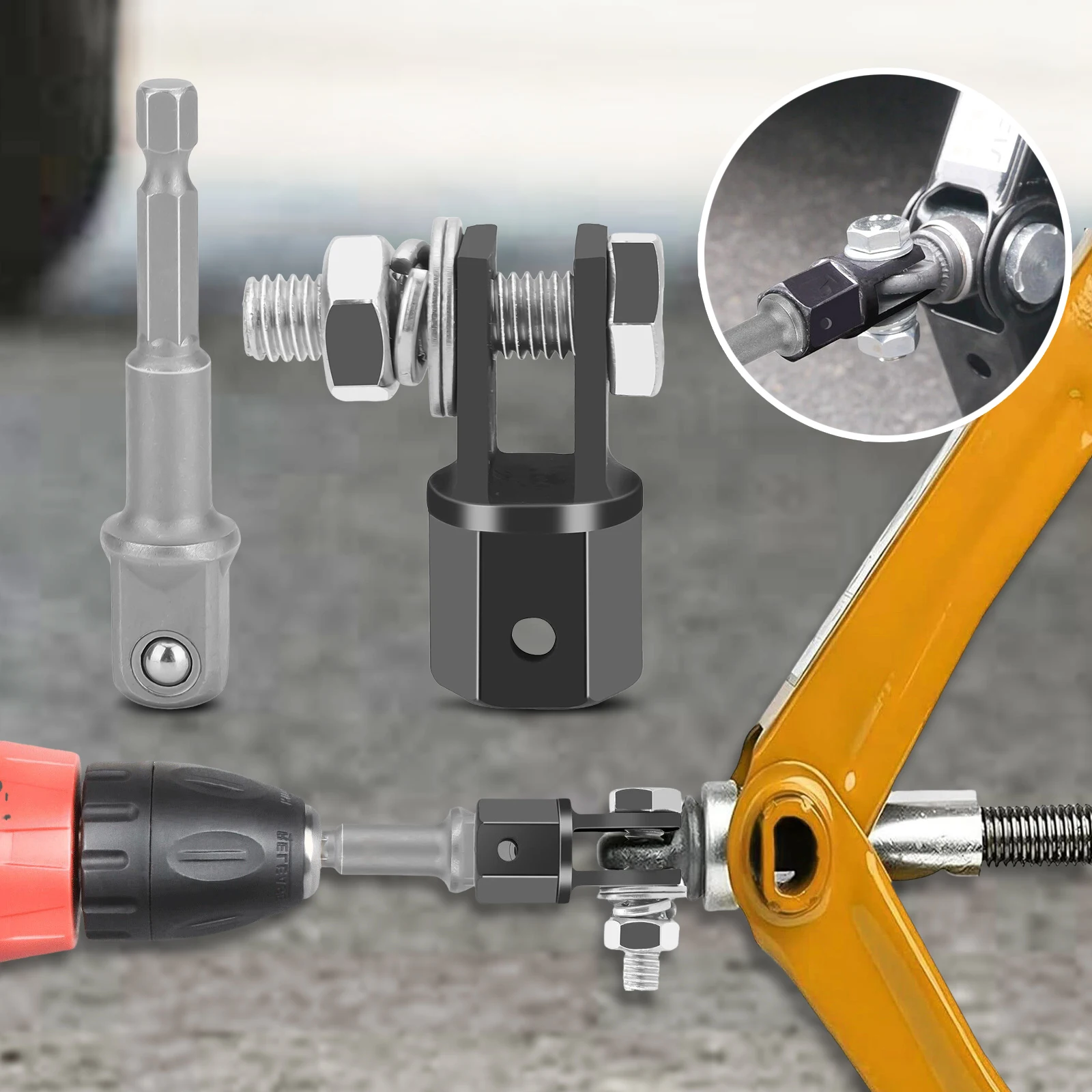 1/2 Inch Car Jacks Lifting Equipment Automotive Jack Drill Adapter Scissor Jacks Adaptor Use with Electric Drill Drive Impact