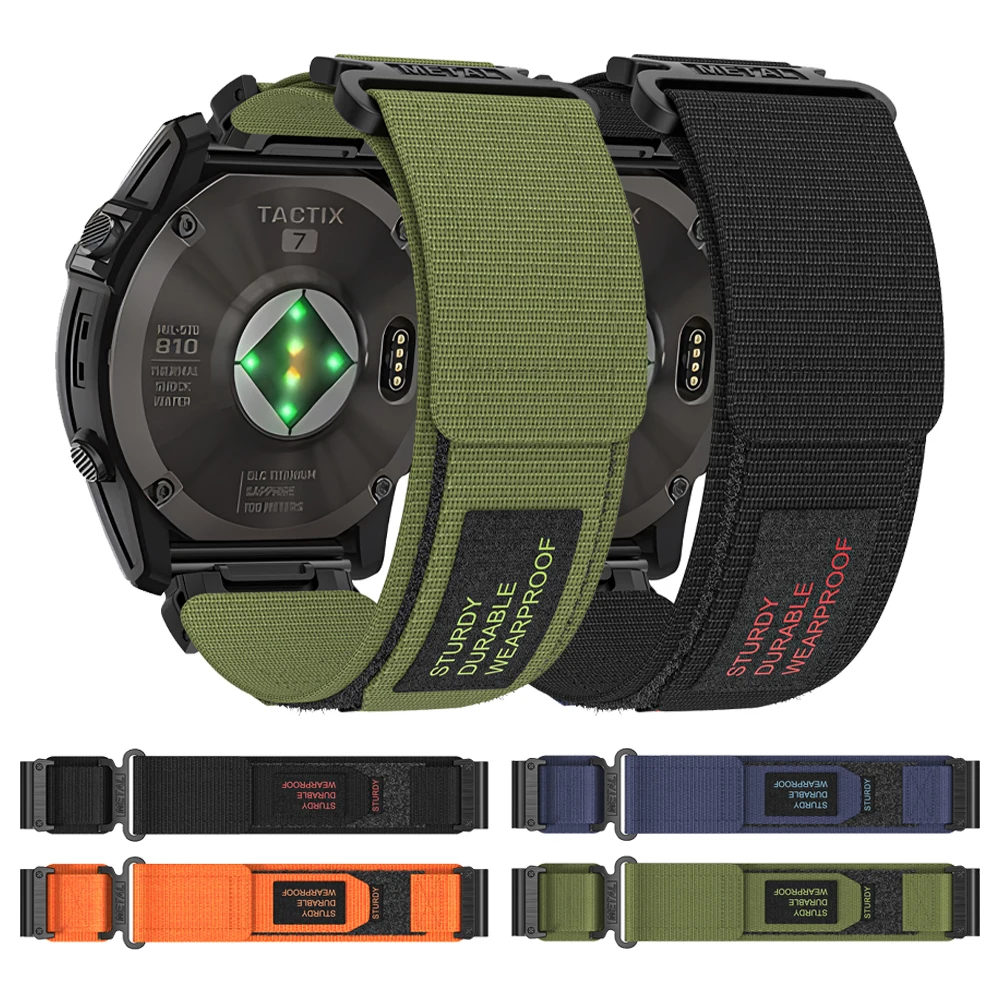 BBZ Cinturino In Nylon 22mm Quickfit, Hardware Acciaio 316L, Compatibile Con IWC, Forerunner 265/965/255 E Orologi Tradizionali, Nero