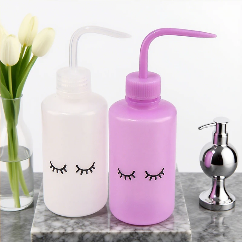 250ml Lash Logo Falsh Eyelash Cleaning Bottle Curved Spout Cleaner Watering Can Eyebrow Remover Washing Bottle Makeup Tools