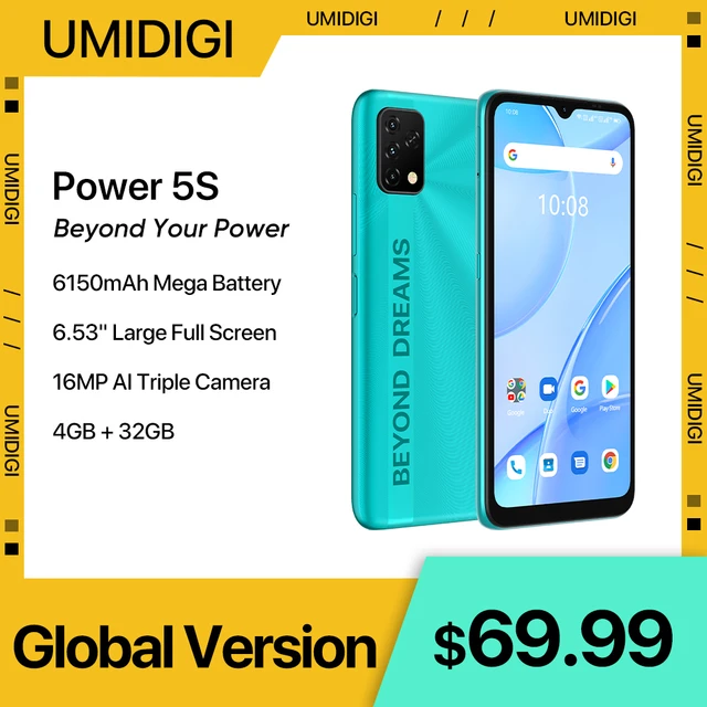 In Stock UMIDIGI Power 5S Global Version Smartphone 4GB 32GB 6.53