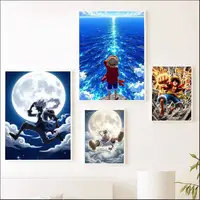 ⁦ملصقات "لوفي" جدارية عالي الدقة | HD "Monkey D. Luffy" Waterproof Wall Art Poster Stickers⁩ - الصورة ⁦3⁩