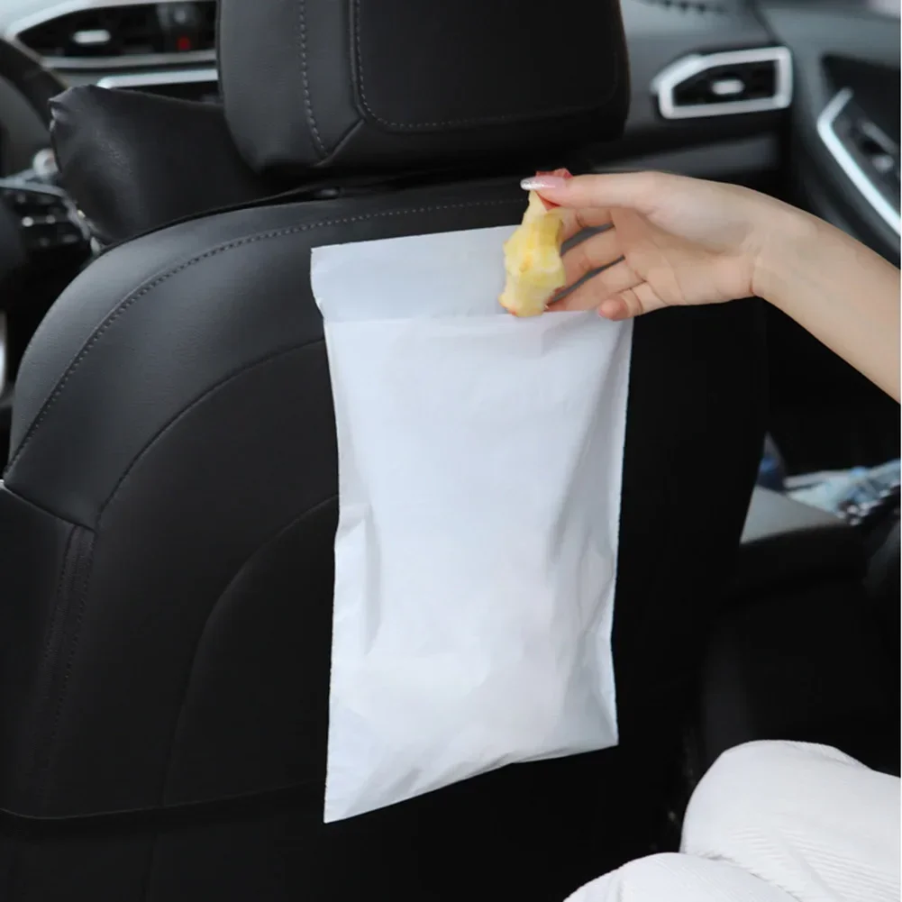 100pcs Car Garbage Bag Autohesion Biodegradable Trash Rubbish Holder Storage Bags For Auto Vehicles Office Kitchen trash bags,garbage bags