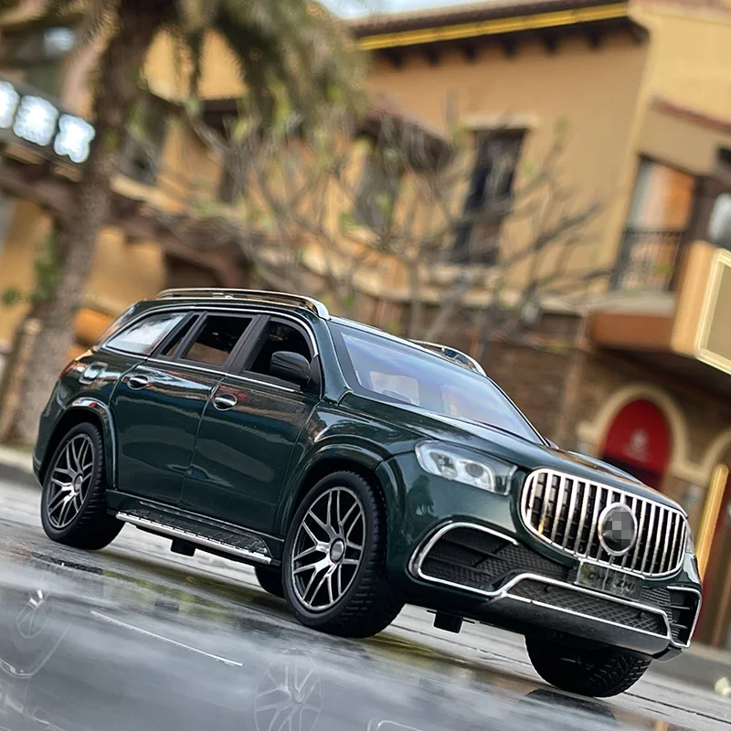 1/24 Maybach GLS class GLS63 Alloy Car Model Diecasts Metal Toy Car Model Collection Sound Light High Simulation Childrens Gifts 5