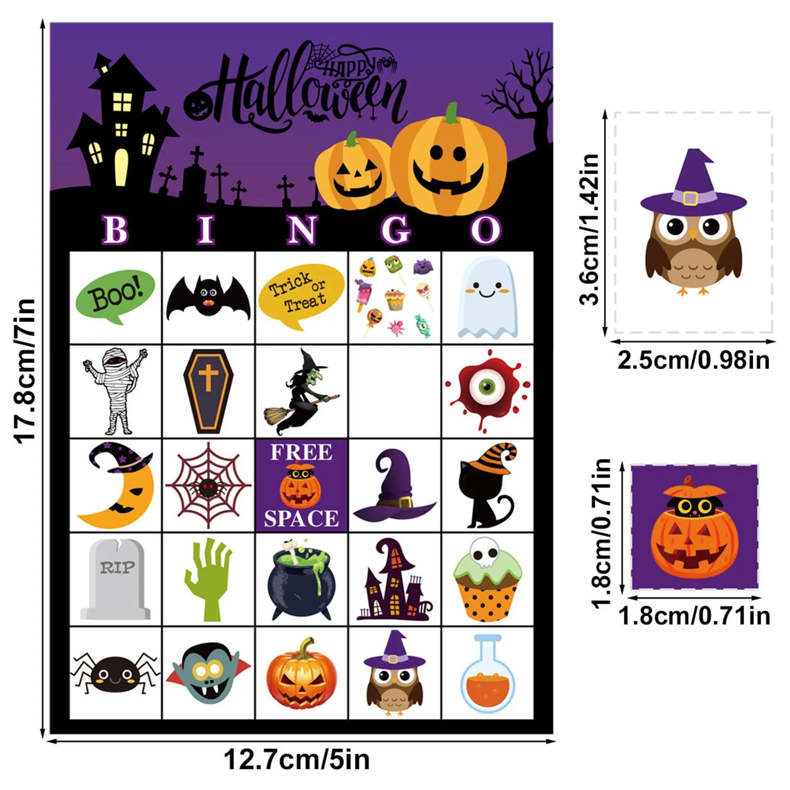 Halloween Bingo Party Table Cards Halloween Games Kids Halloween Games Halloween Party Favors Halloween Toys Party Supplies 5