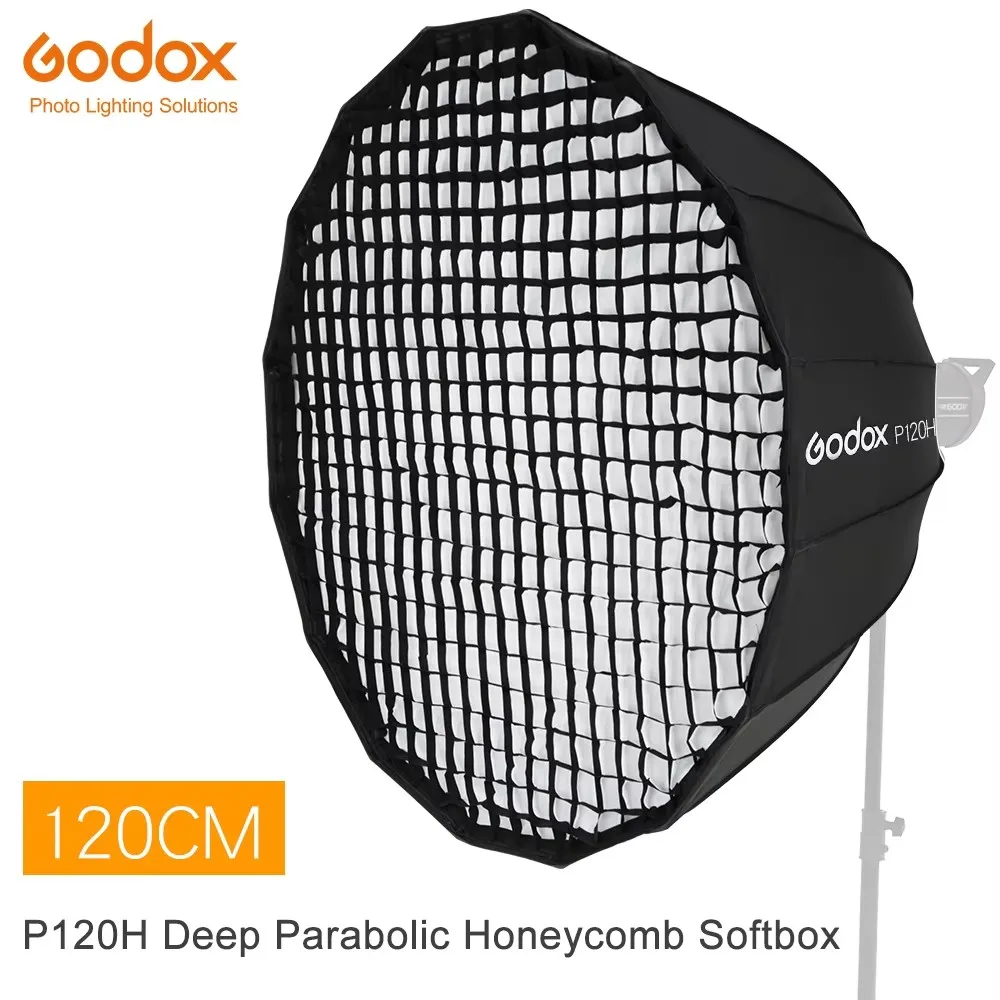 고독스 휴대용 P120H 120CM 딥 파라볼릭 허니컴 그리드 소프트박스 보웬스..